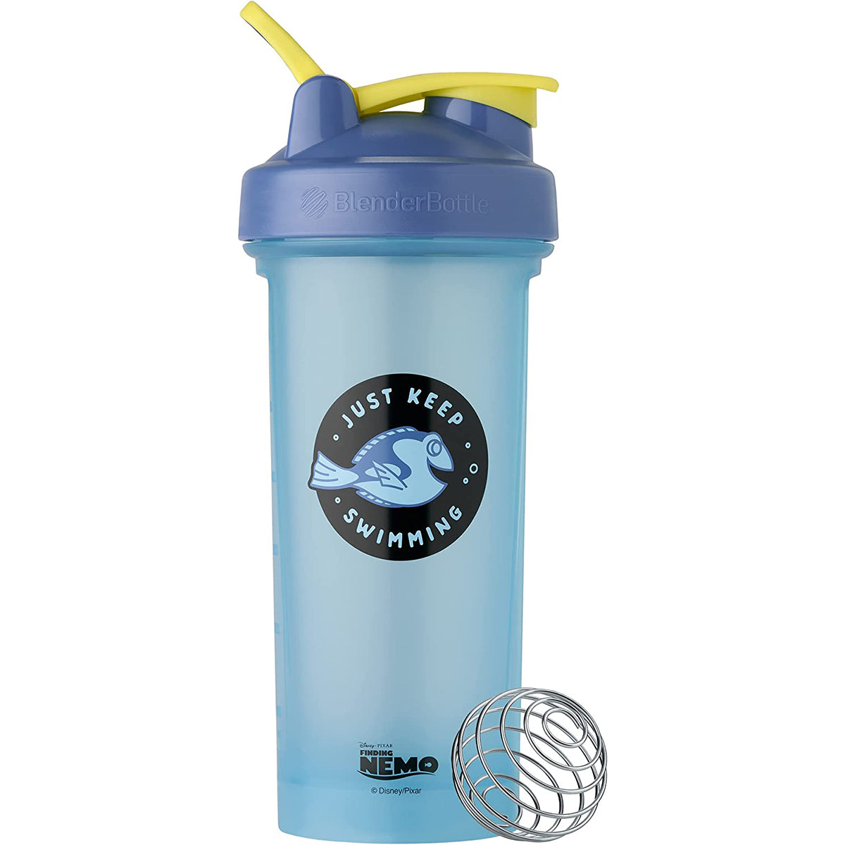 new Blender Bottle Classic 28 oz. Disney Pixar Shaker Mixer Cup with Loop Top