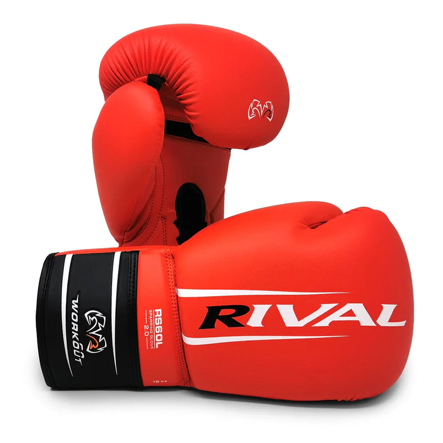 new RIVAL Boxing RS60 2.0 Workout Sparring Gloves, Lace-Up Closure, Molded Foam