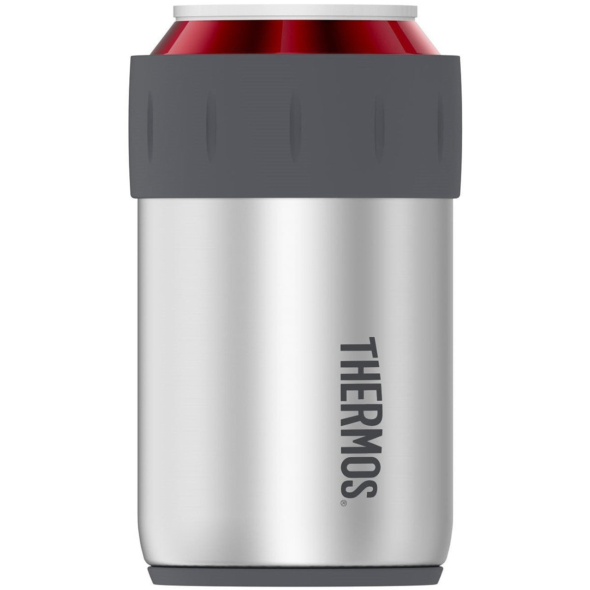 new Thermos 12 oz. Insulated Stainless Steel Beverage Can Insulator - Silver/Gray