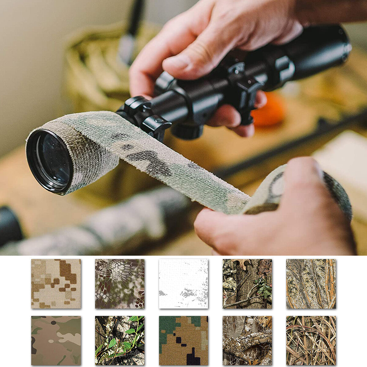 new McNett Tactical Camo Form Protective Stretch Fabric Tape Wrap