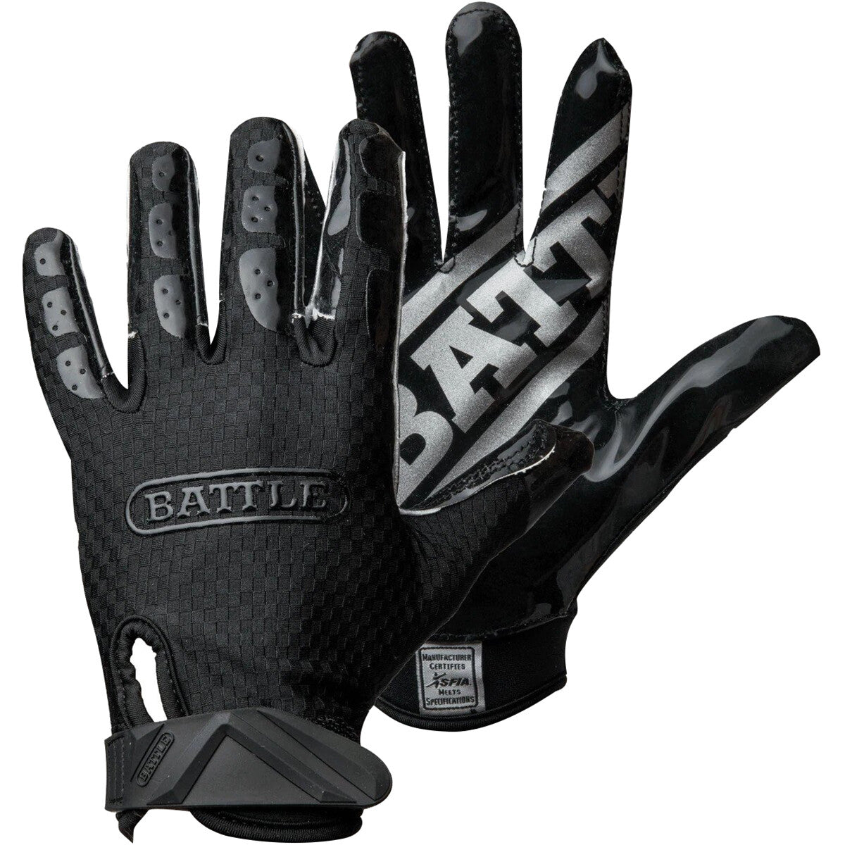 new Battle Sports Youth TripleThreat UltraTack Football Gloves - Black