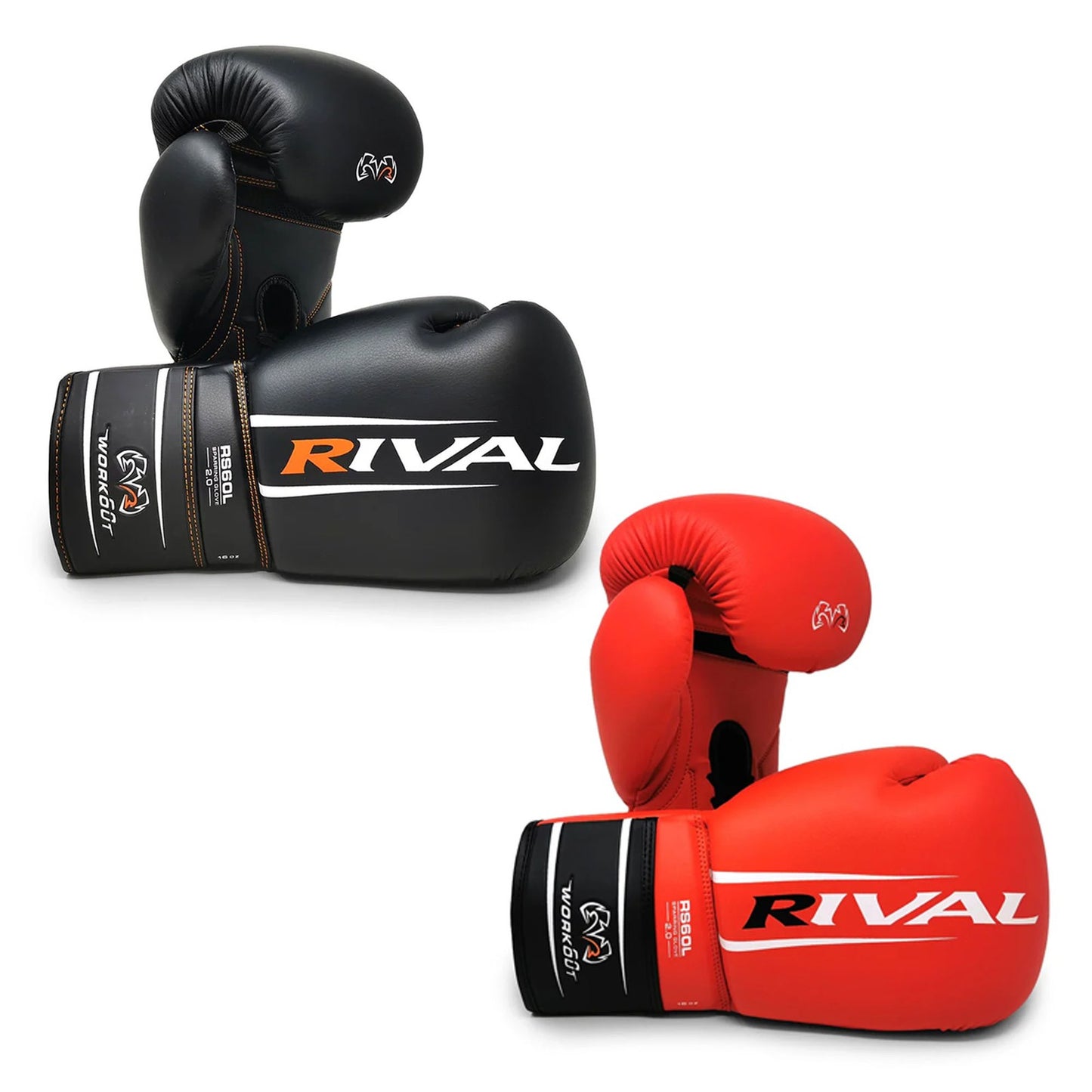 new RIVAL Boxing RS60 2.0 Workout Sparring Gloves, Lace-Up Closure, Molded Foam