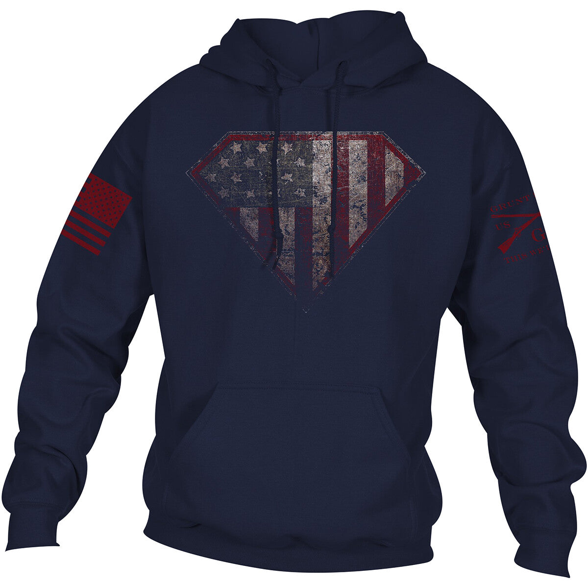 new Grunt Style Super Patriot 2.0 Pullover Hoodie - Navy Blue
