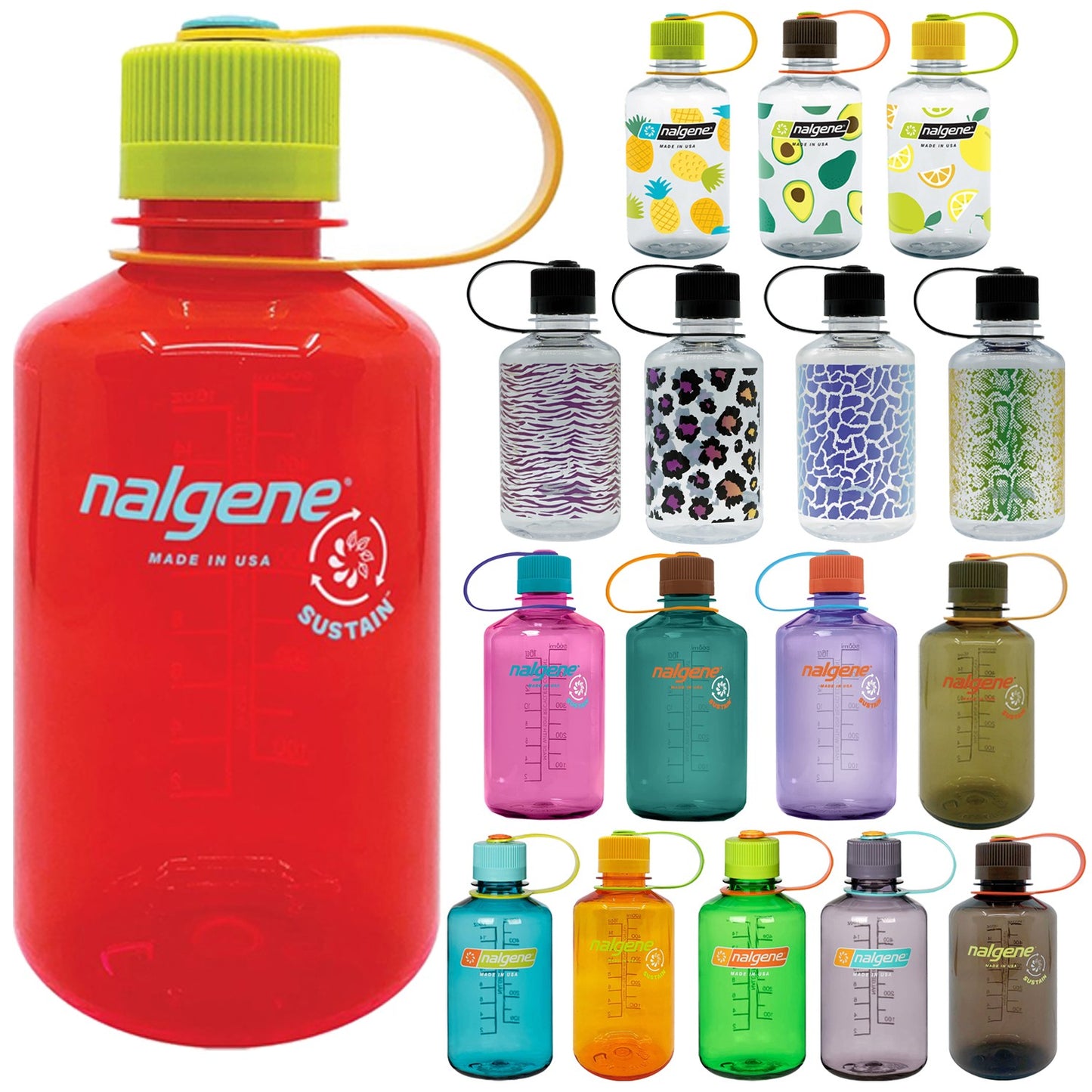 new Nalgene Sustain 16 oz. Narrow Mouth Water Bottle