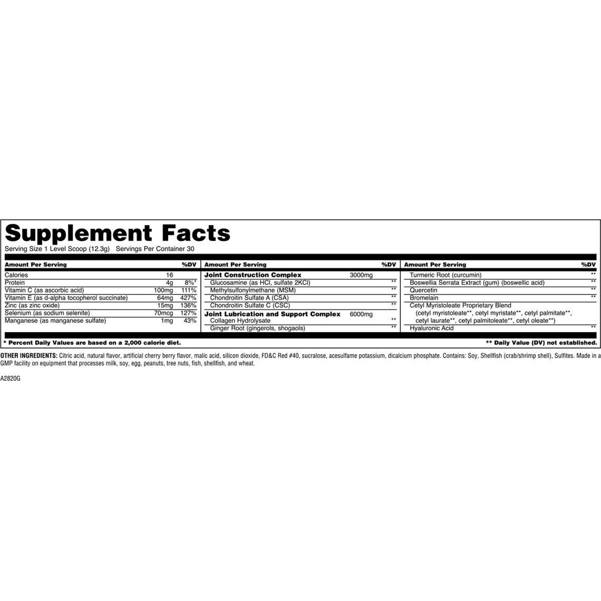 new Universal Nutrition Animal Flex Powder Dietary Supplement - Cherry Berry - 369g