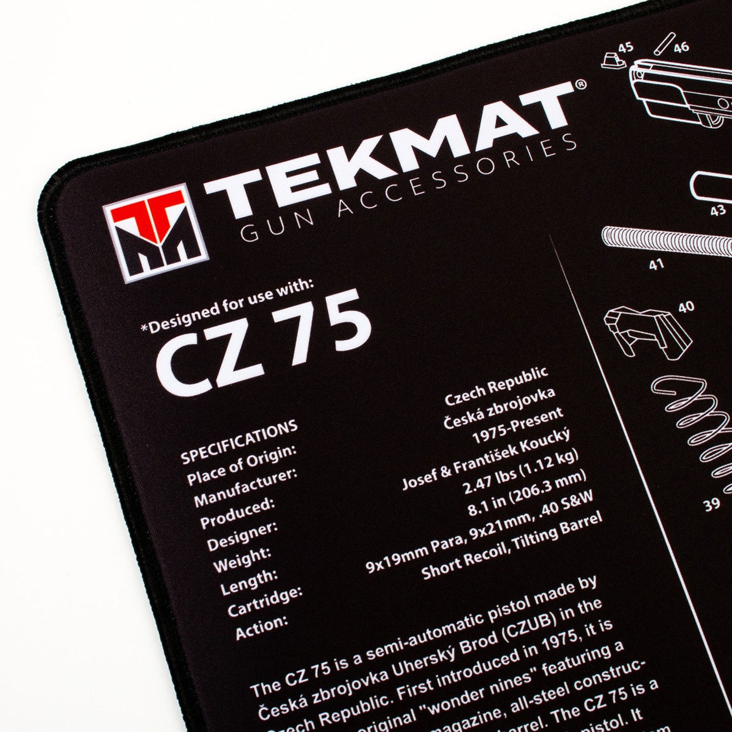 new TekMat Ultra Premium Gun Cleaning Mat - 20" X 15" - CZ 75