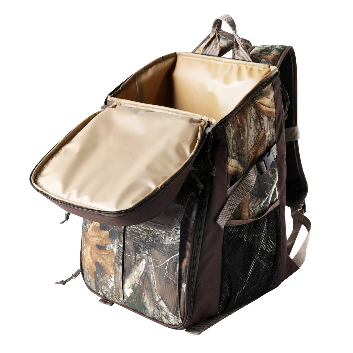 new Use Igloo Realtree Gizmo 30 Can Backpack Cooler With Side Mesh Hydration Pockets