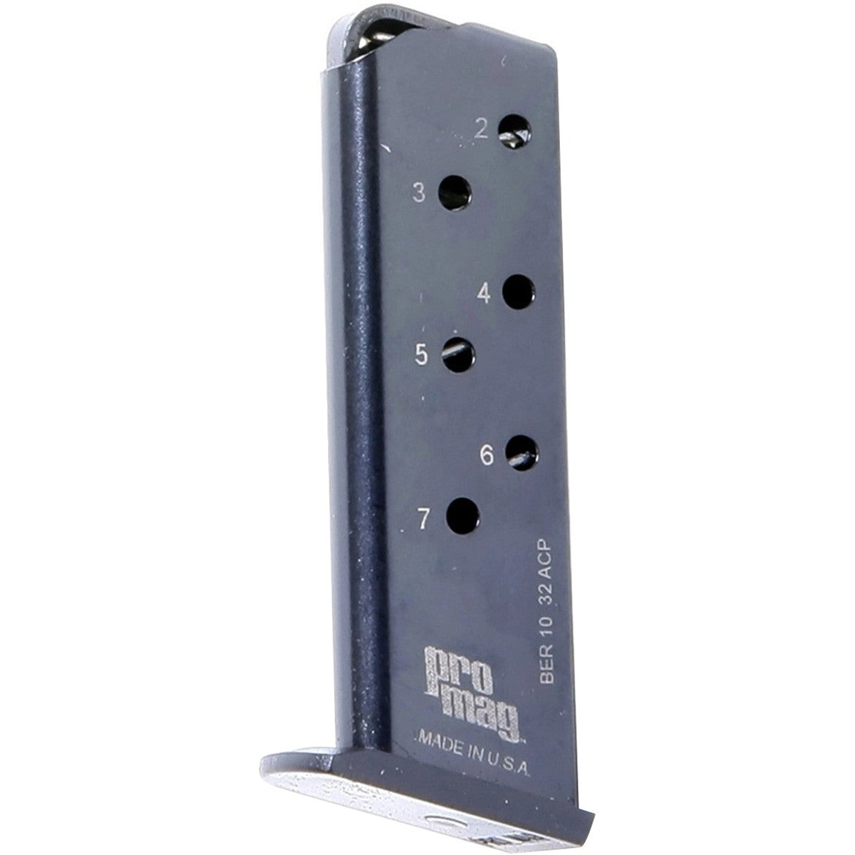 new ProMag Beretta 3032 Tomcat .32 ACP, 7-Round Magazine, BER 10, Blue Steel
