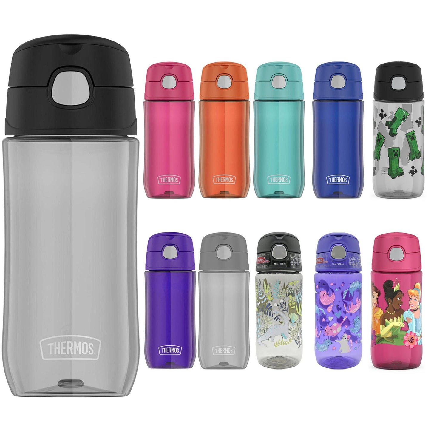 new Thermos 16 oz. Kid's Funtainer Plastic Hydration Water Bottle with Spout Lid
