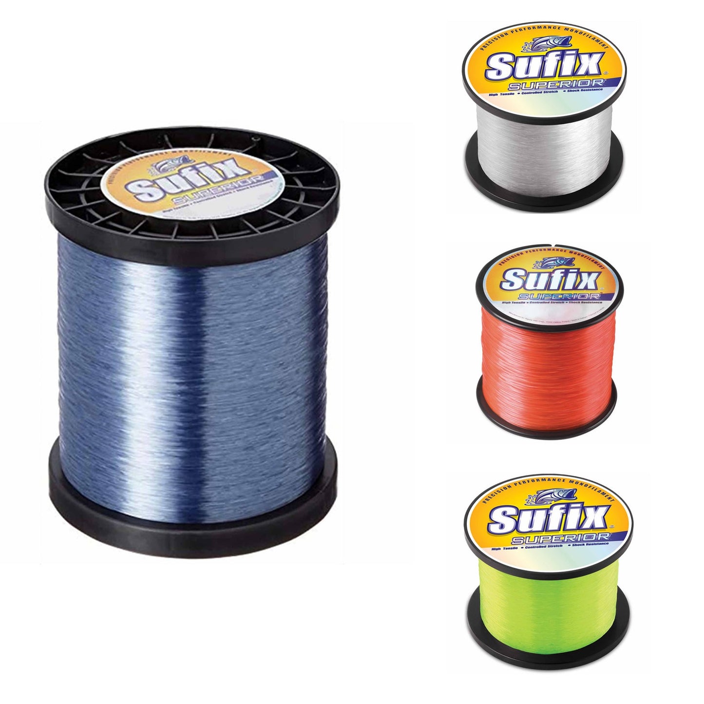 new Sufix Superior Monofilament Fishing Line, 4.4 lb Spool, Pick Color & Line Class