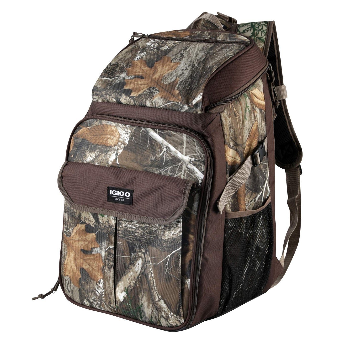 new Use Igloo Realtree Gizmo 30 Can Backpack Cooler With Side Mesh Hydration Pockets