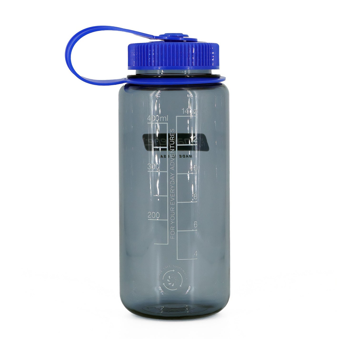 new Nalgene Sustain 16 oz. Tritan Wide Mouth Water Bottle - Gray/Blue
