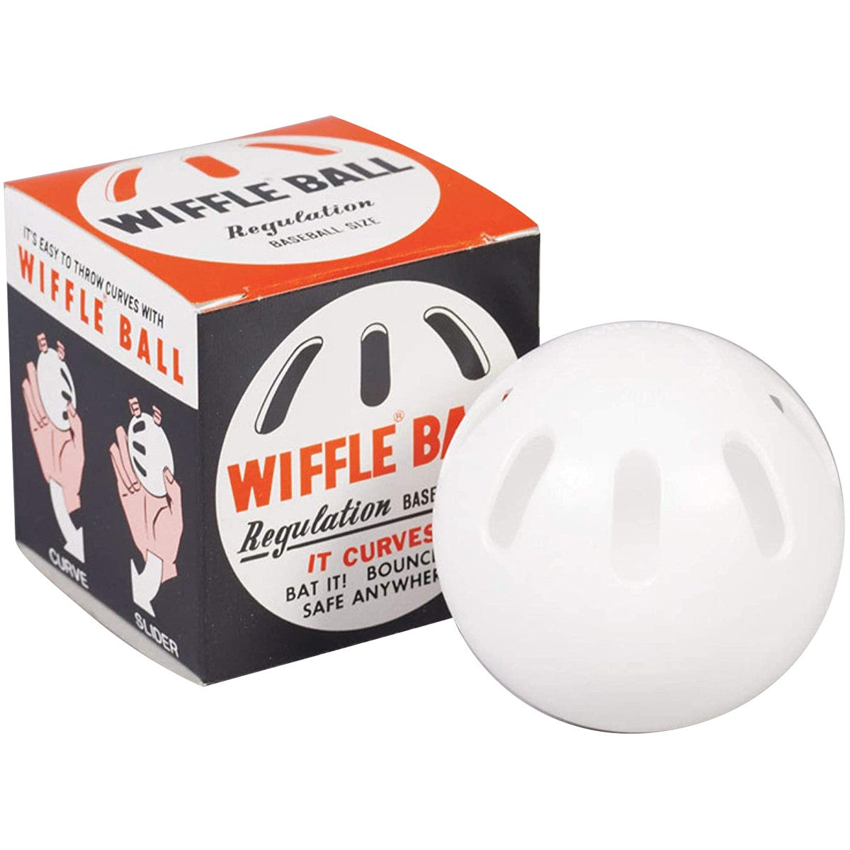 new Wiffle Ball 9" Regulation Baseball Size Curve Training Plastic Ball