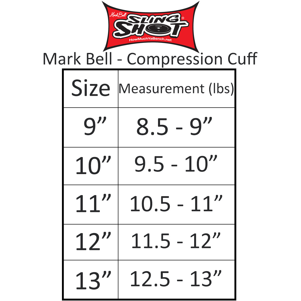 new Sling Shot Compression Cuff Upper Body by Mark Bell - Elastic joint support band