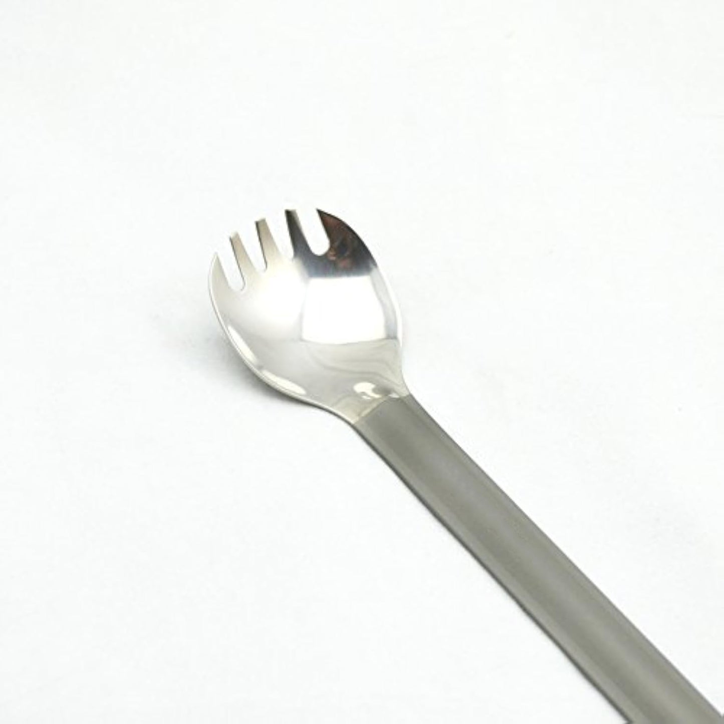 TAIDIANBAI Titanium Long Handle Spork with Polished Bowl