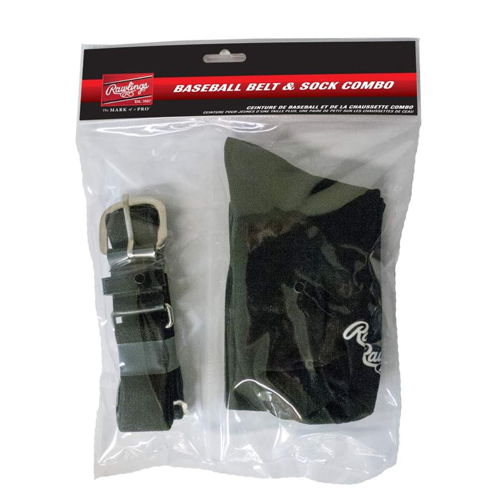 new Rawlings Baseball/Softball Belt and Socks Combo Set
