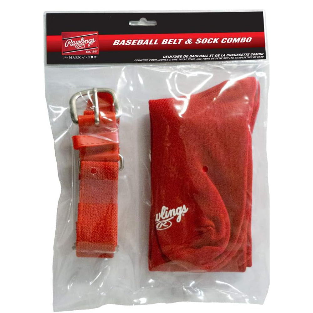new Rawlings Baseball/Softball Belt and Socks Combo Set