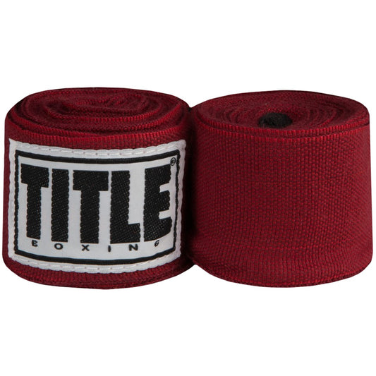 new Title Boxing 180" Semi Elastic Mexican Handwraps - Maroon
