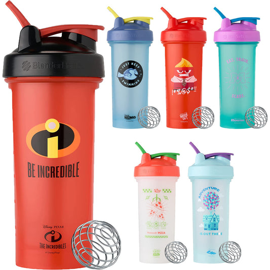 new Blender Bottle Classic 28 oz. Disney Pixar Shaker Mixer Cup with Loop Top