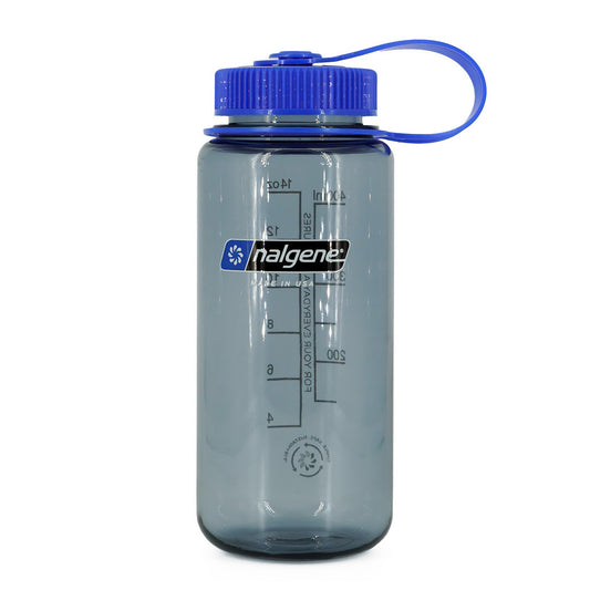 new Nalgene Sustain 16 oz. Tritan Wide Mouth Water Bottle - Gray/Blue