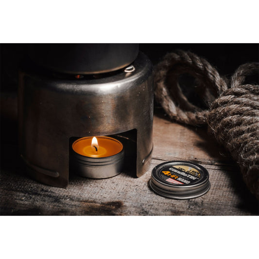 new Exotac CandleTIN Nano 1-Wick Emergency Survival Candle 3-Pack - Silver