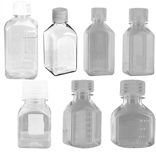new Nalgene Transparent Lexan Polycarbonate Square Storage Bottle - Clear
