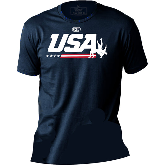 new Cliff Keen USA Suplay Lifestyle T-Shirt - Navy