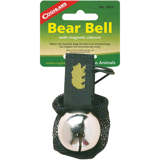 new Coghlan's Bear Bell Magnetic Silencer & Carry Strap Safety (2 Pack), Silver