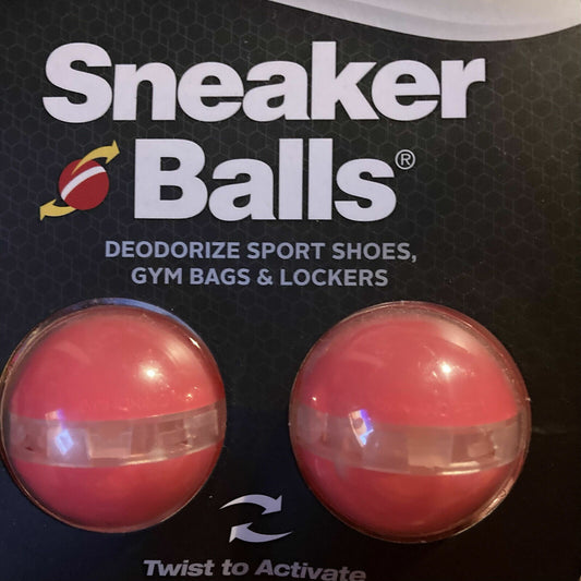 new Sneaker Balls Fresh Clean Scent Tongue out Yellow Laughing Face Pink 2pack