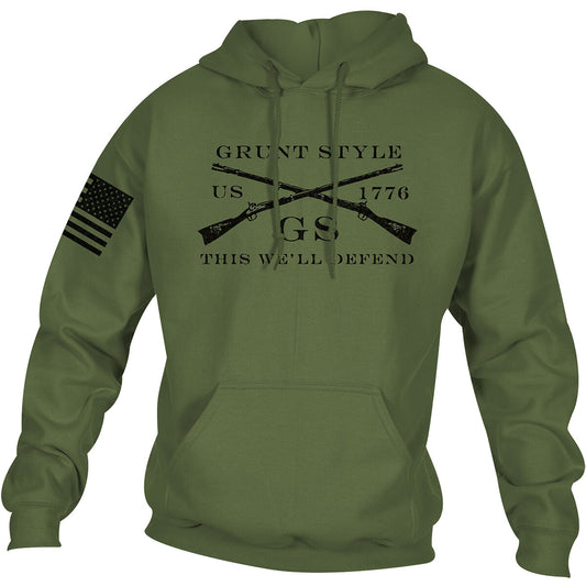 new Grunt Style Logo Basic Pullover Hoodie - Military Green