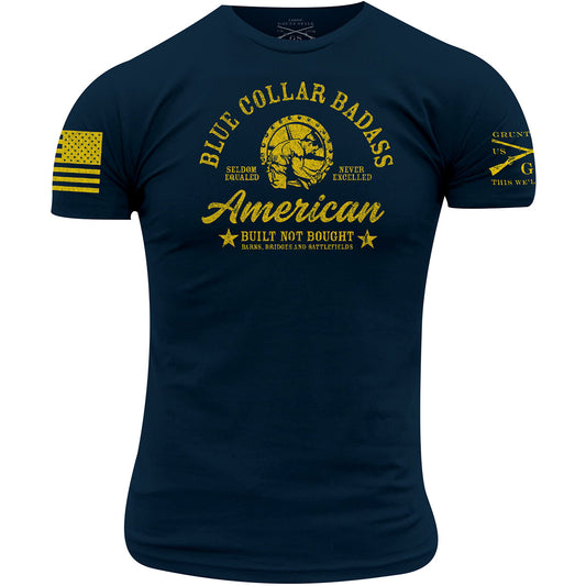 new Grunt Style Blue Collar Badass T-Shirt - Blue