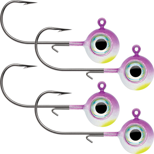 new VMC Neon Moon Eye Oz. 3D Holographic Jig - 4 Pack - Purple Albino
