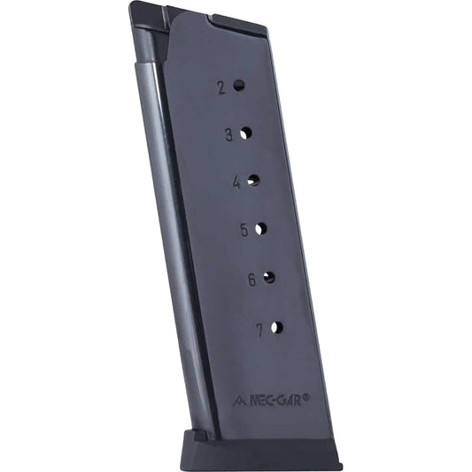 new Mec-Gar 7-Round Magazine for 1911 Officer/Compact .45 ACP MGCO4507BPF Blued