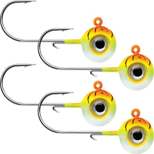 new VMC Neon Moon Eye Oz. 3D Holographic Jig - 4 Pack - Orange Fire UV