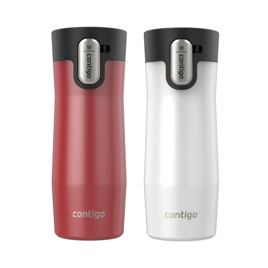 new Contigo 16 oz. West Loop 3.0 Autoseal Stainless Steel Travel Mug 2-Pack