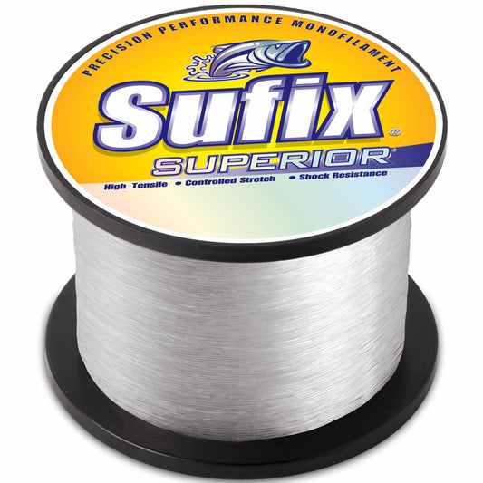 new Sufix Superior Monofilament Fishing Line, 4.4 lb Spool, Pick Color & Line Class